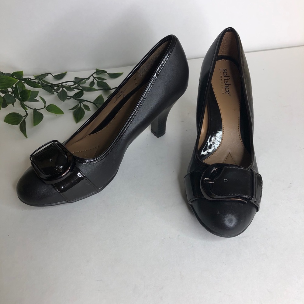 Softshoe by Medicaid Comfort Brown Buckle Pumps